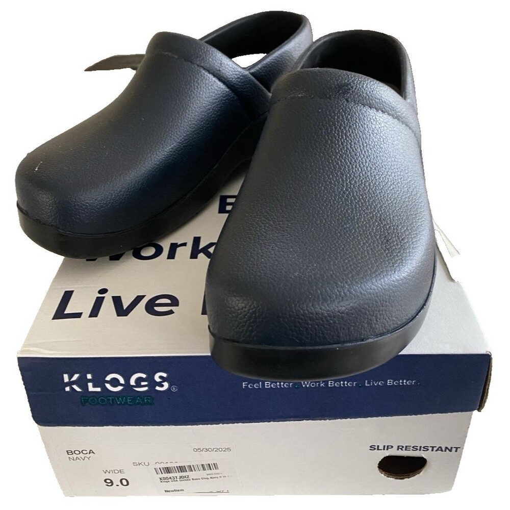 Klogs Women's Shoes 9W Boca Navy Slip Resistant New